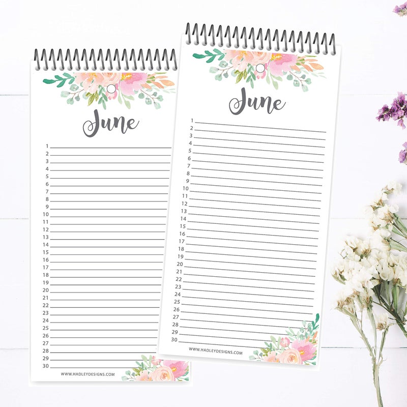 Hadley Designs Floral Perpetual Birthday, Anniversary, Special Event Reminder Calendar Book Journal for Important Family Date Day Wall Hanging, Mom Dutch Happy Bday Gift Card Planner Organizer - Image 5